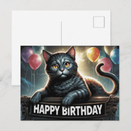 Happy Birthday 2026 Postcards Cat -5 ポストカード