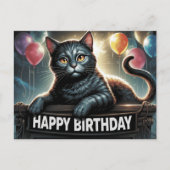 Happy Birthday 2026 Postcards Cat -5 ポストカード (正面)