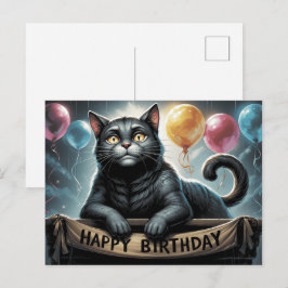 Happy Birthday 2026 Postcards Cat -6 ポストカード