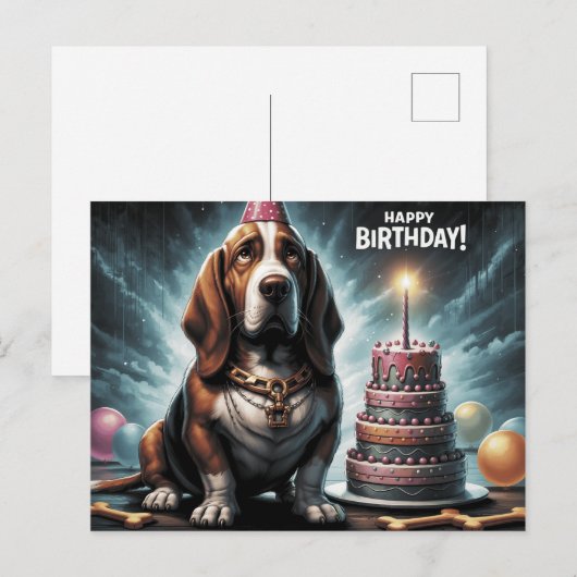 Happy Birthday 2026 Postcards Dog ポストカード (正面/裏面)