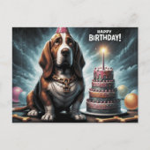 Happy Birthday 2026 Postcards Dog ポストカード (正面)