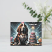 Happy Birthday 2026 Postcards Dog ポストカード (スタンド正面)