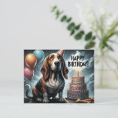Happy Birthday 2026 Postcards Dog -2 ポストカード (スタンド正面)