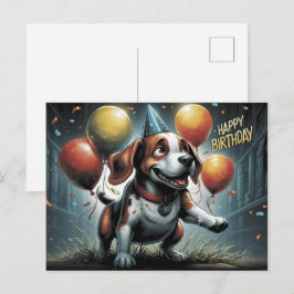 Happy Birthday 2026 Postcards Dog -8 ポストカード