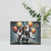 Happy Birthday 2026 Postcards Dog -8 ポストカード (スタンド正面)