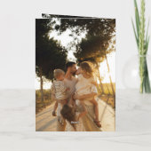 Happy Birthday 3 Photo Folded Greeting Card カード (裏面)