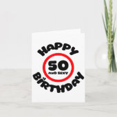 Happy Birthday 50 And Y Funny 50th Birthday Gift  カード (正面)
