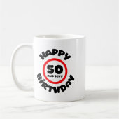 Happy Birthday 50 And Y Funny 50th Birthday Gift  コーヒーマグカップ (左)