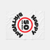 Happy Birthday 50 And Y Funny 50th Birthday Gift フリースブランケット (正面(横))