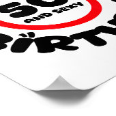 Happy Birthday 50 And Y Funny 50th Birthday Gift  ポスター (角)