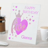 Happy Birthday #5 party Pedestal Sign 台座サイン (インサイチュ)