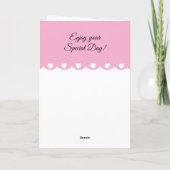 Happy Birthday 70 today flowers pink カード (裏面)