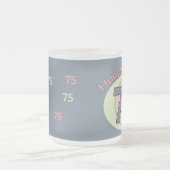 Happy Birthday 75 フロストグラスマグカップ (中央)