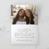 Happy Birthday 7 Photo Love Elegant Dark Pink カード (内部)