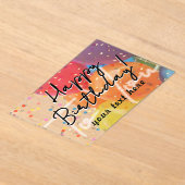 Happy Birthday Acrylic Invitation アクリル招待状 (レイダウン)