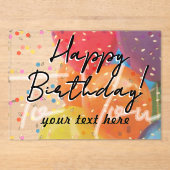 Happy Birthday Acrylic Invitation アクリル招待状 (正面)