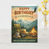 Happy Birthday - Adventurer カード (黄色い花)