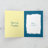 Happy birthday amazing boyfriend birds blue カード (内部)