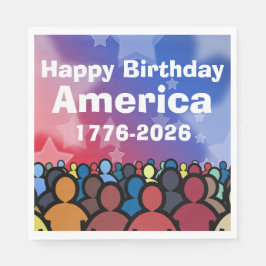 Happy Birthday America 1776 to 2026 スタンダードランチョンナプキン
