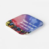 Happy Birthday America 1776 to 2026 ペーパープレート (傾斜あり)