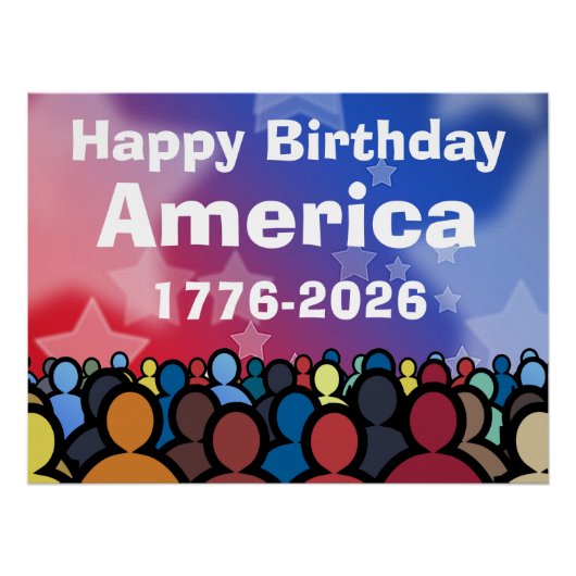 Happy Birthday America 1776 to 2026 ポスター (正面)