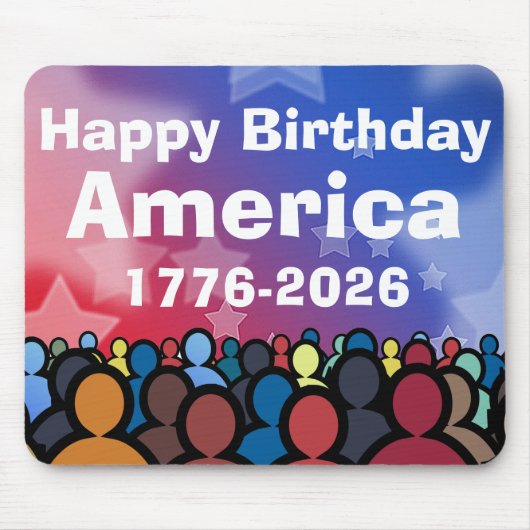 Happy Birthday America 1776 to 2026 マウスパッド (正面)