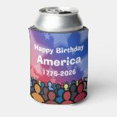 Happy Birthday America 1776 to 2026 缶クーラー (缶裏面)