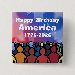 Happy Birthday America 1776 to 2026 缶バッジ