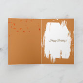 Happy Birthday and Fall Red Coffee Cup カード (内部)