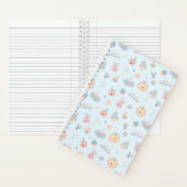 Happy Birthday Animals Blue ノートブック (内側)