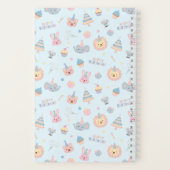 Happy Birthday Animals Blue ノートブック (裏面)