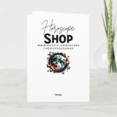 Happy Birthday Aquarius } Inside Coloring Page カード (裏面)