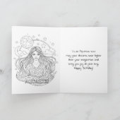 Happy Birthday Aquarius } Inside Coloring Page カード (内部)