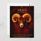 Happy Birthday Aries | Birthstone Post Card ポストカード (正面/裏面)
