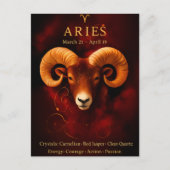 Happy Birthday Aries | Birthstone Post Card ポストカード (正面)