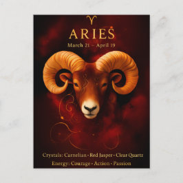Happy Birthday Aries | Birthstone Post Card ポストカード