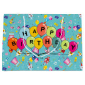 Happy Birthday Balloons ラージペーパーバッグ (正面)