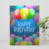 Happy birthday balloons in many colors (スタンド正面)