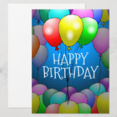 Happy birthday balloons in many colors (正面/裏面)