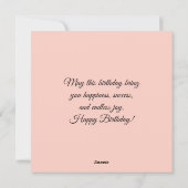 Happy birthday & beautiful flowers Greeting Card シーズンカード (裏面)