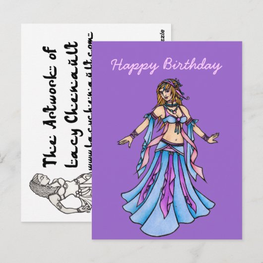Happy Birthday Belly Dancer  ポストカード (正面/裏面)