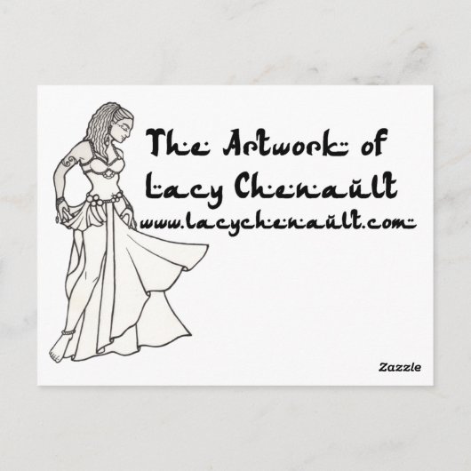 Happy Birthday Belly Dancer  ポストカード (裏面)