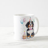 Happy Birthday Bernese Mountain Dog コーヒーマグカップ (正面右)