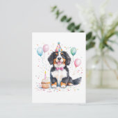 Happy Birthday Bernese Mountain Dog ポストカード (スタンド正面)