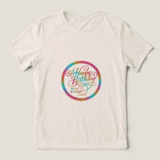 Happy Birthday Best Wishes Rainbow Women's TShirt  トライブレンドＴシャツ