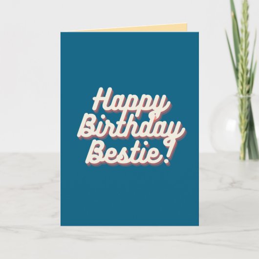 Happy Birthday Bestie | ティール カード (正面)