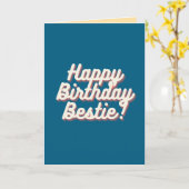 Happy Birthday Bestie | ティール カード (黄色い花)