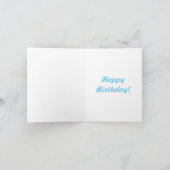 Happy Birthday Bestie | 鮮やかな青 カード (内部)