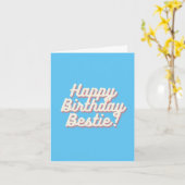 Happy Birthday Bestie | 鮮やかな青 カード (黄色い花)