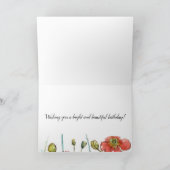 Happy Birthday Bestie Friend Poppy Wildflowers カード (内部)
